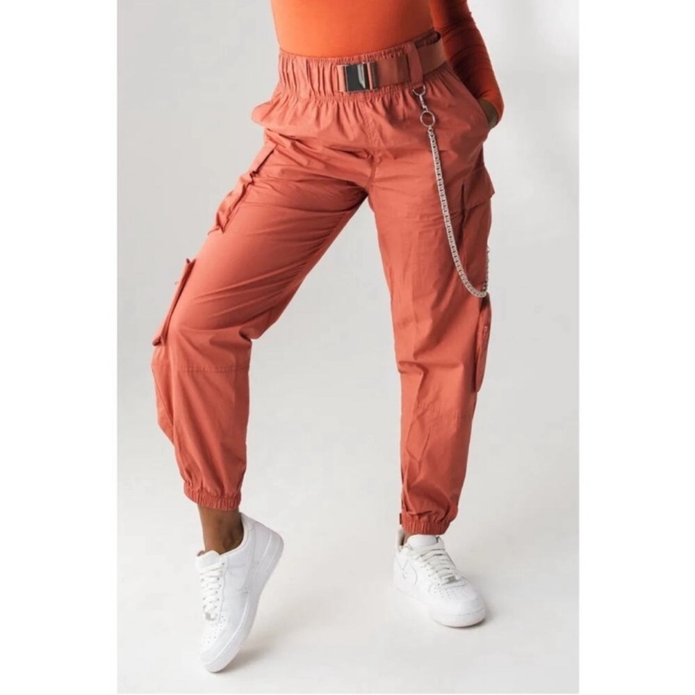 Stylish Coral Cargo Pants